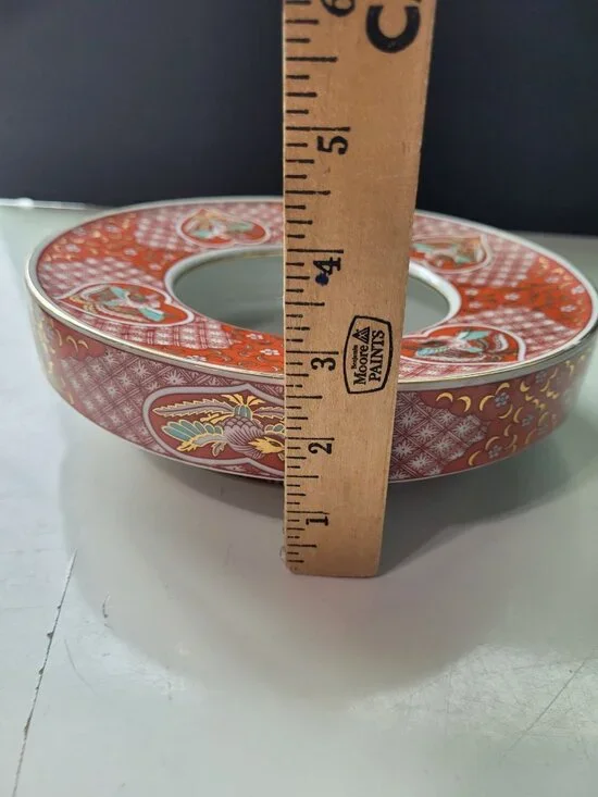 The Toscany Collection Arita Japan Porcelain Bowl Ashtray Red Gold Phoenix Desig - Picture 7 of 13